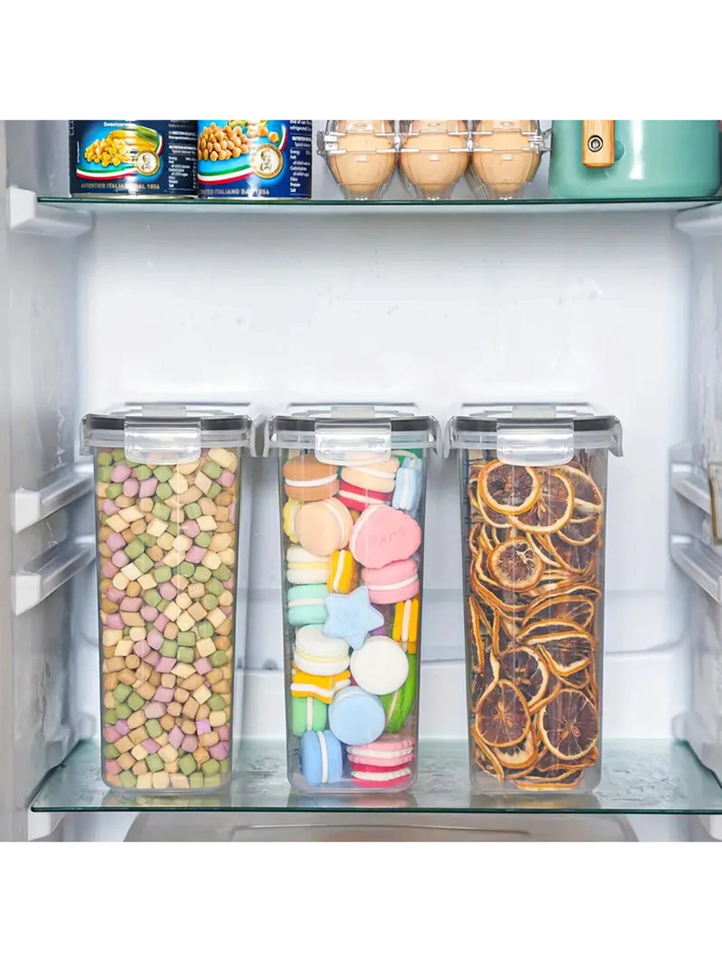 4pcs Large Food Storage Containers With Lids, Airtight Food Storage Containers For Kitchen Pantry Organization And Storage