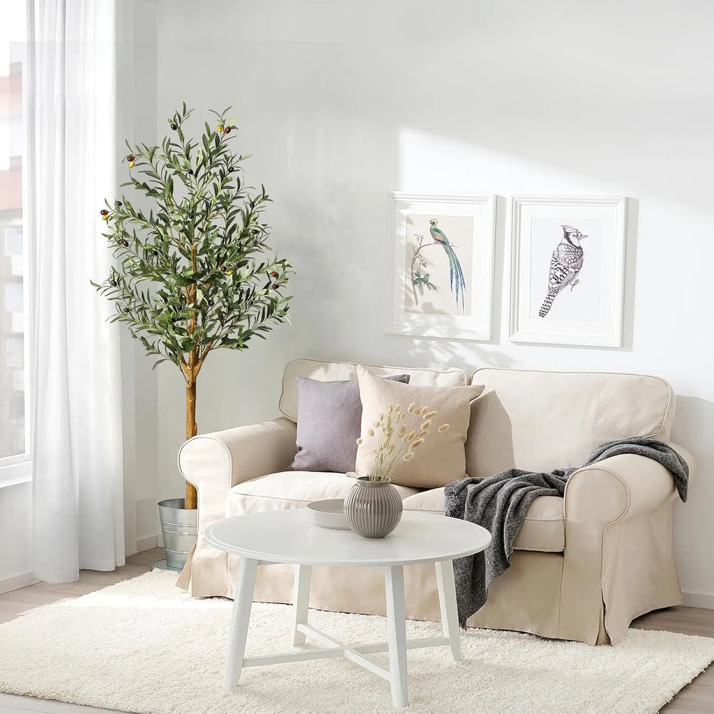 Olive Tree 5ft Large Artificial Plant in Pot for Home Bedroom Decor