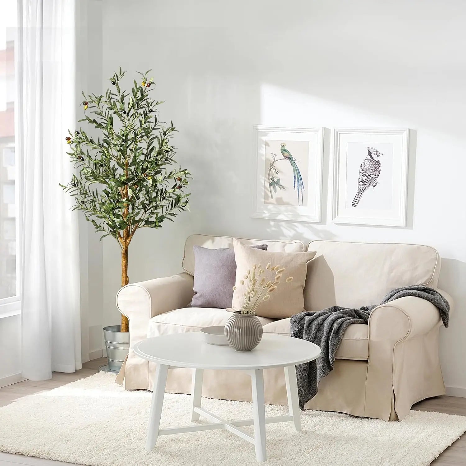 Olive Tree 5ft Large Artificial Plant in Pot for Home Bedroom Decor