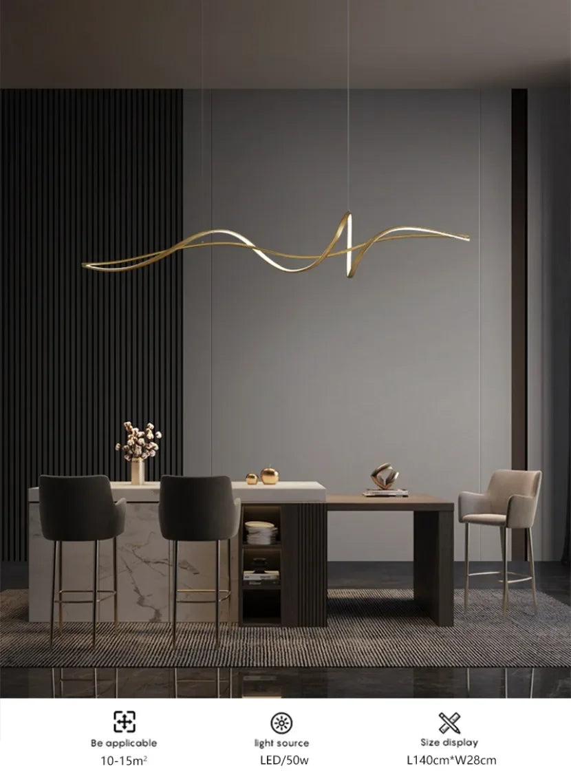 Modern Aluminum Pendant Light For Living Room, Dining Room Dining, Counter Kitchen Island Room Decor
