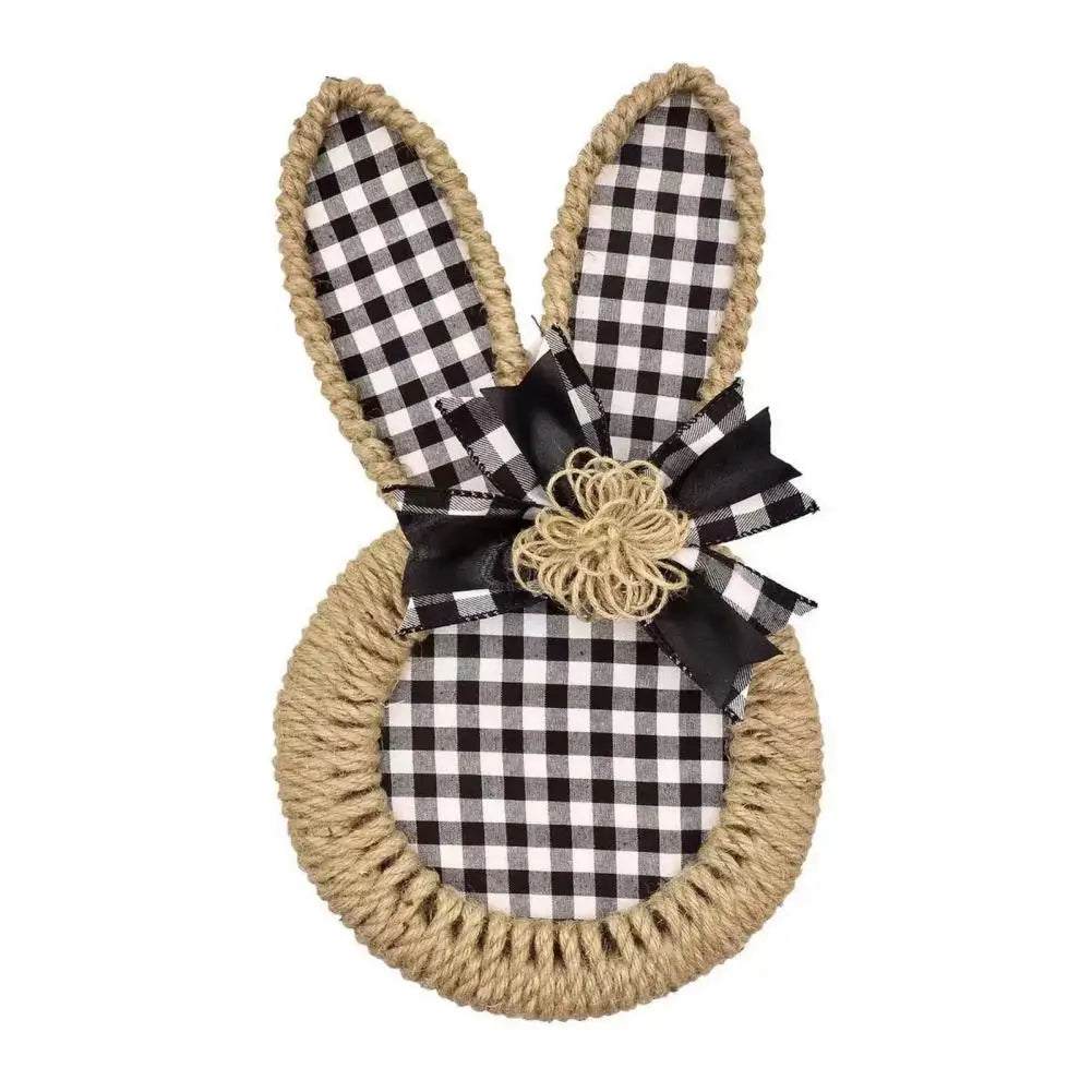 Hemp Rope Bow Spring Floral Wreath Easter Door Decor