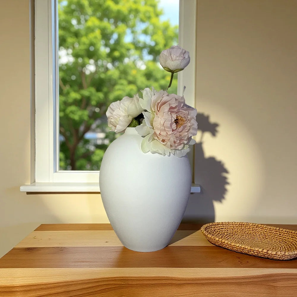 Modern Metal Vase Decoration Matte Finished